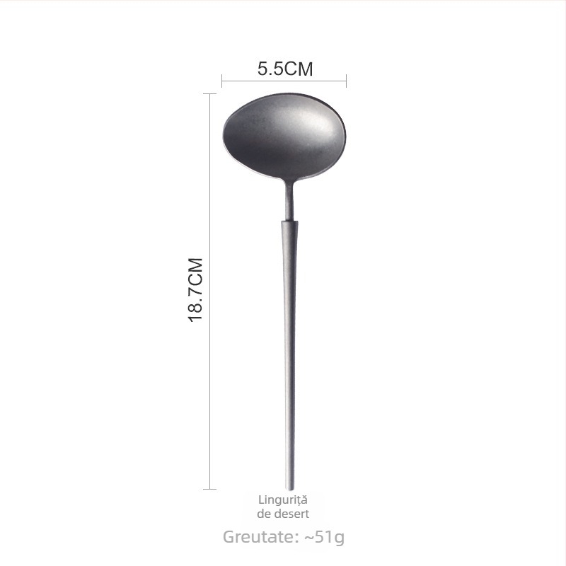 Lingură din oțel inoxidabil, stil japonez vintage, pentru masă occidentală, 304, lung mâner pentru amestecat, cafea, supă și mâncare