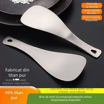 Lingură de orez din titan pur, pentru bucătăria de acasă, design elegant, stil lux ușor