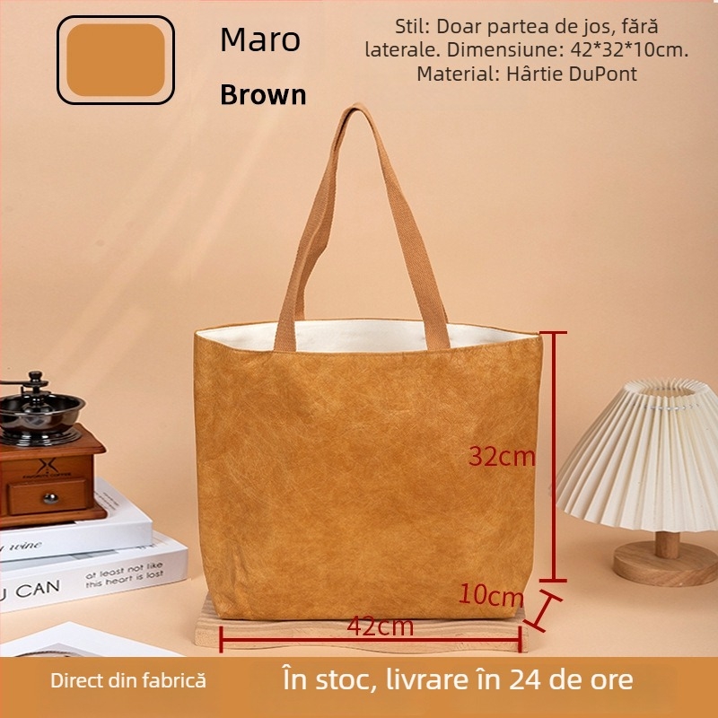 DuPont saci de hârtie kraft, personalizate pentru cadouri de sărbătoare, lavabile, rezistente la rupere, geantă de cumpărături cu curea, realizate la comandă, dimensiuni 42×32×10 cm, culori bej, gri, maro, negru, verde militar, mentă.