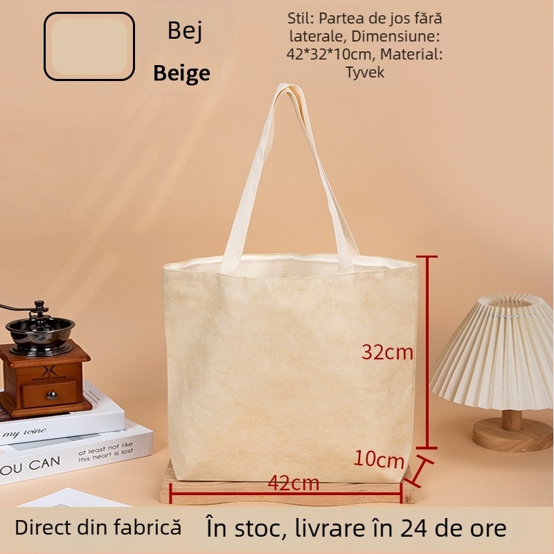 DuPont saci de hârtie kraft, personalizate pentru cadouri de sărbătoare, lavabile, rezistente la rupere, geantă de cumpărături cu curea, realizate la comandă, dimensiuni 42×32×10 cm, culori bej, gri, maro, negru, verde militar, mentă.