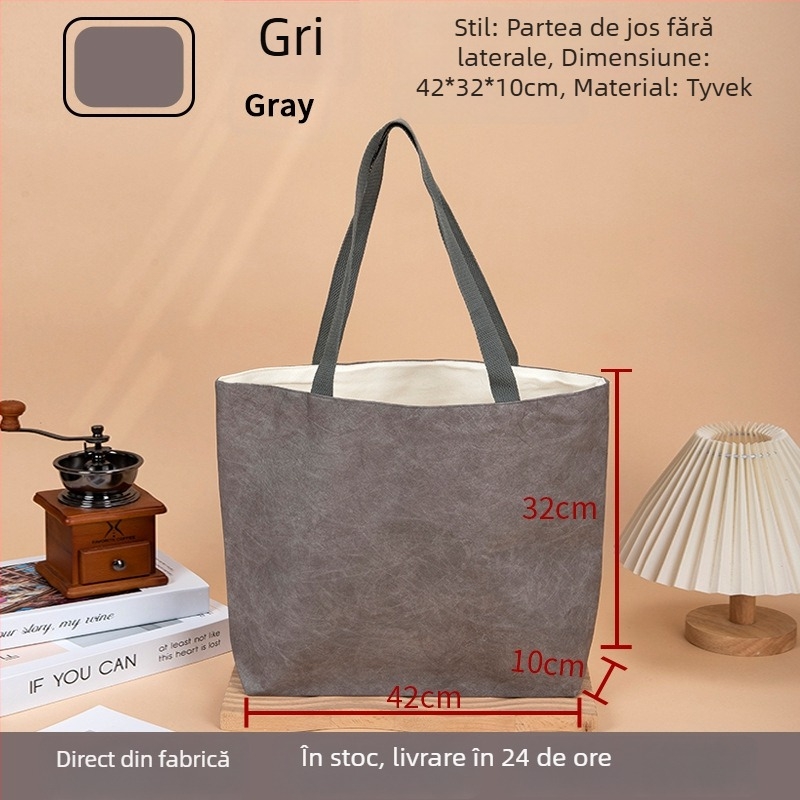 DuPont saci de hârtie kraft, personalizate pentru cadouri de sărbătoare, lavabile, rezistente la rupere, geantă de cumpărături cu curea, realizate la comandă, dimensiuni 42×32×10 cm, culori bej, gri, maro, negru, verde militar, mentă.