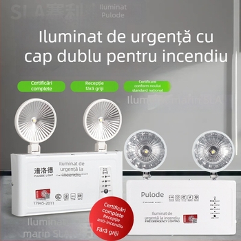 Pulode lanternă de urgență cu două capete LED pentru siguranță în incendii și evacuare