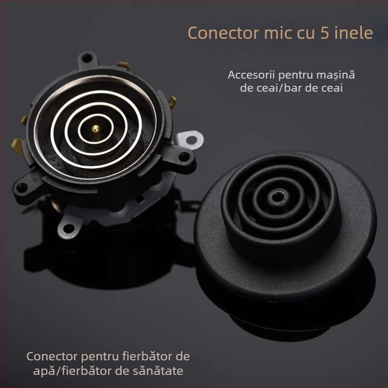 Accesorii pentru ceainic electric cu alimentare automată cu apă, suporturi superioare și inferioare, cuplaj cu cinci inele și întrerupător de control al temperaturii