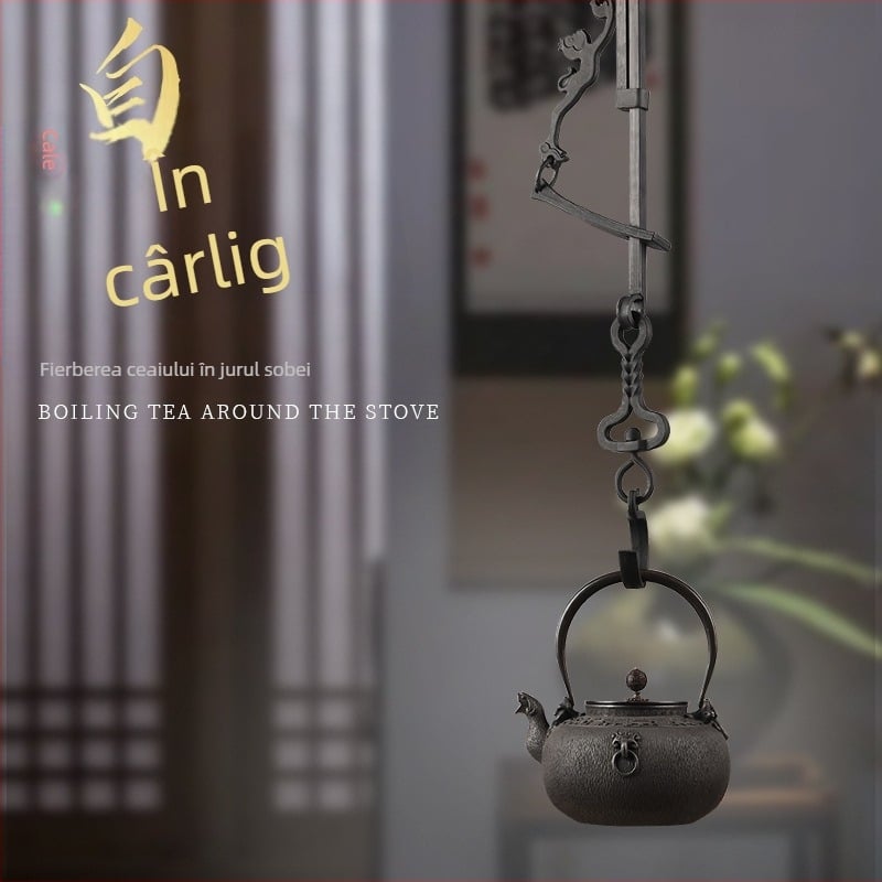 Cârlig din fontă pentru ceainic, agățare în camera de ceai, decor Zen