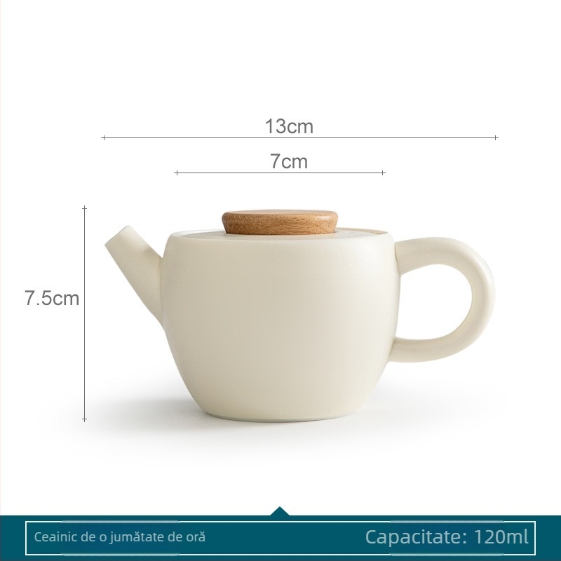Ceainic ceramic cu filtru, capacitate mare, protecție anti-arzire, design minimalist pentru uz casnic, accesorii set Kung Fu ceai
