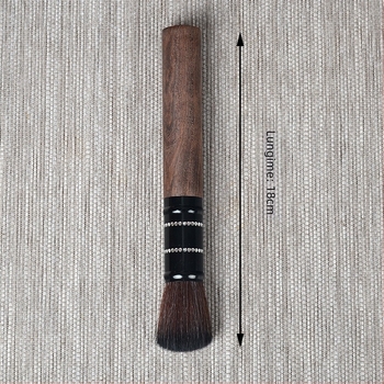 Set de pensule pentru curățarea tacâmului de ceai din lemn de abanos, cu perie Bakelite și accente din lemn de trandafir – accesorii Kung Fu ceai