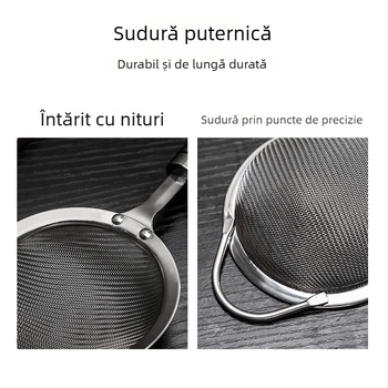 Sită din oțel inoxidabil 304, plasă ultra-fină pentru lapte de soia și sucuri – ustensilă de bucătărie cu cârlig de agățare