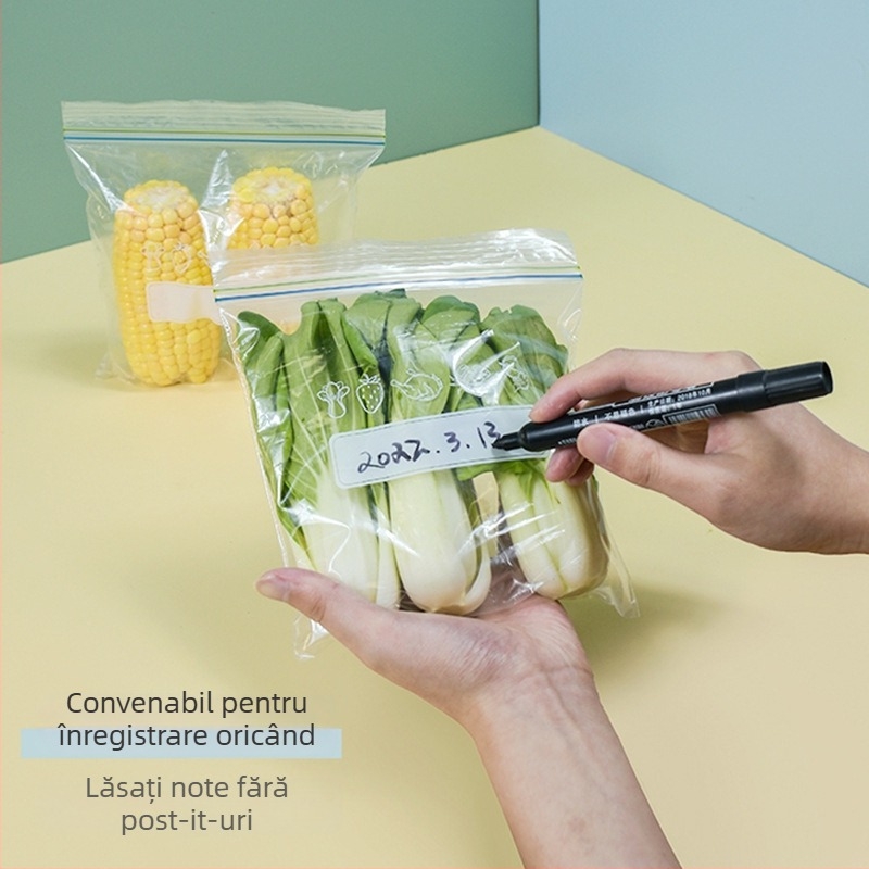 Pungă de depozitare a alimentelor, cu sigilare automată, de calitate alimentară, pentru frigider și congelator, ambalaj economic
