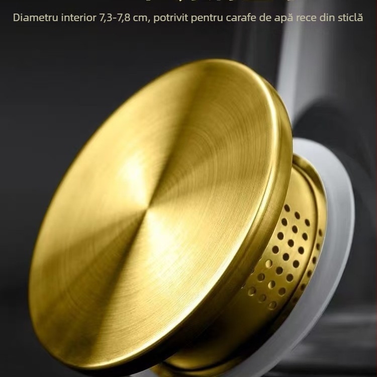 Capac de ceainic din oțel inoxidabil 304 pentru apă rece, filtru pentru ceai, rezistent la ruginire, diametru 9 cm