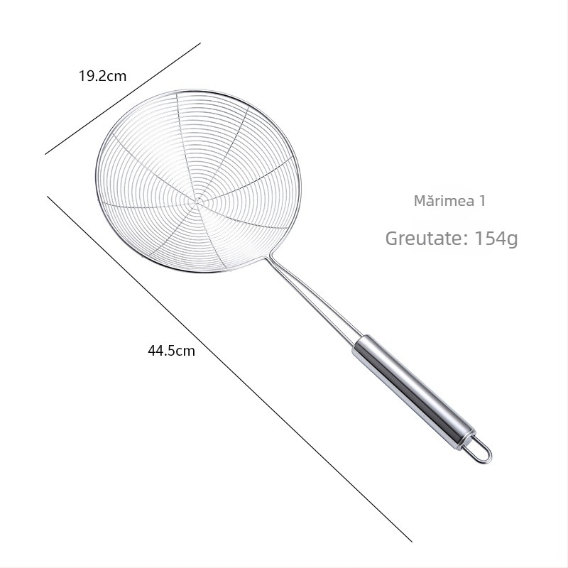 Filtru din oțel inoxidabil cu plasă pentru prăjit în ulei, sită mare cu tub circular