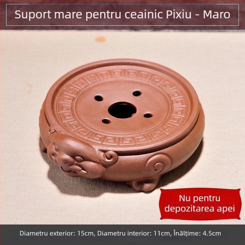 Set Purple Sand pentru ceai: suport pentru ceainic, farfurie pentru ceai, bază de uscare, platou pentru ceai — set Kung Fu ceai
