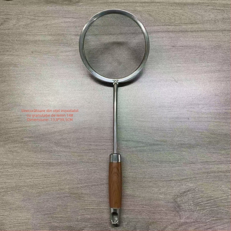 Lingură-strecurătoare din oțel inoxidabil, cu plasă ultra-fină, pentru hot pot și filtrarea uleiului; potrivită pentru lapte de soia și făină