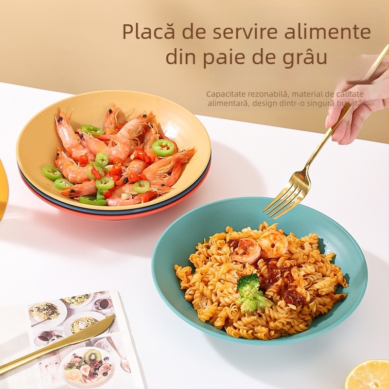 Farfurie adâncă pentru fructe și gustări, pentru uz casnic, stil modern minimalist, ușor de curățat