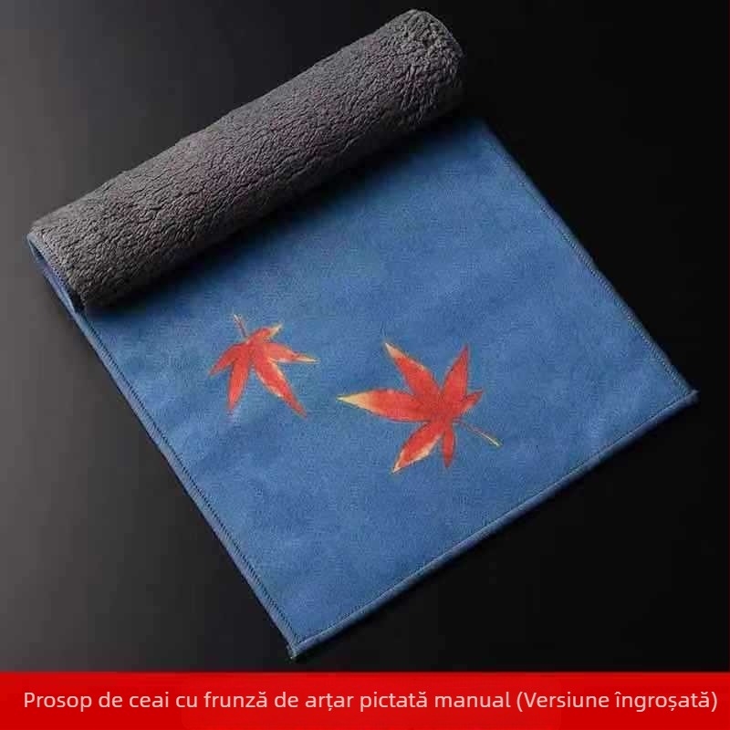 Set de prosoape de ceai din velur, cârpe de ceai, covoraș pentru masă de ceai și accesorii pentru setul Kung Fu de ceai