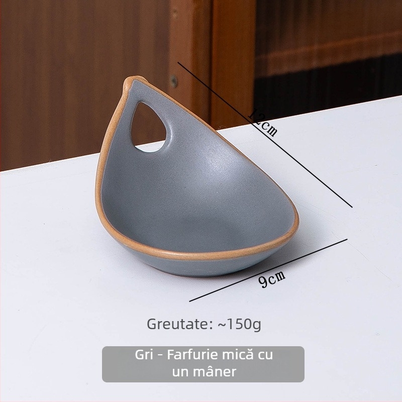 Castro ceramic sos cu mâner unic, culoare macarons, diametru 11 cm, compatibil cu microunde; potrivit pentru oțet, hot pot, sushi și gustări; pentru uz casnic și restaurant