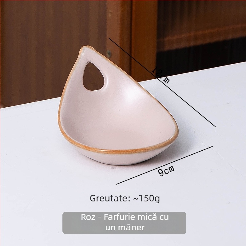 Castro ceramic sos cu mâner unic, culoare macarons, diametru 11 cm, compatibil cu microunde; potrivit pentru oțet, hot pot, sushi și gustări; pentru uz casnic și restaurant