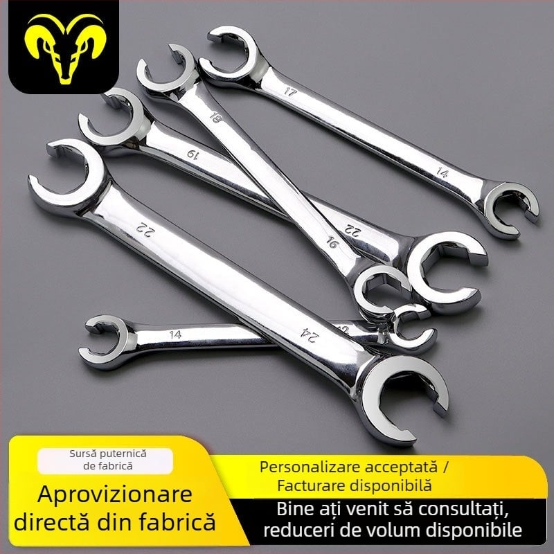 Cheie cu deschidere dublă pentru conducte de frână, cap hexagonal, unealtă de demontare