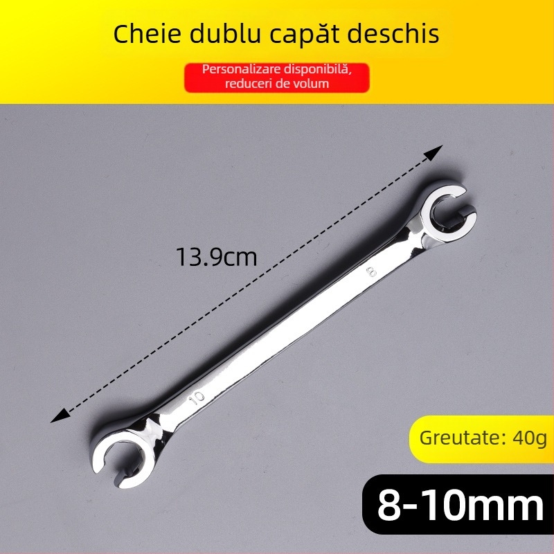 Cheie cu deschidere dublă pentru conducte de frână, cap hexagonal, unealtă de demontare
