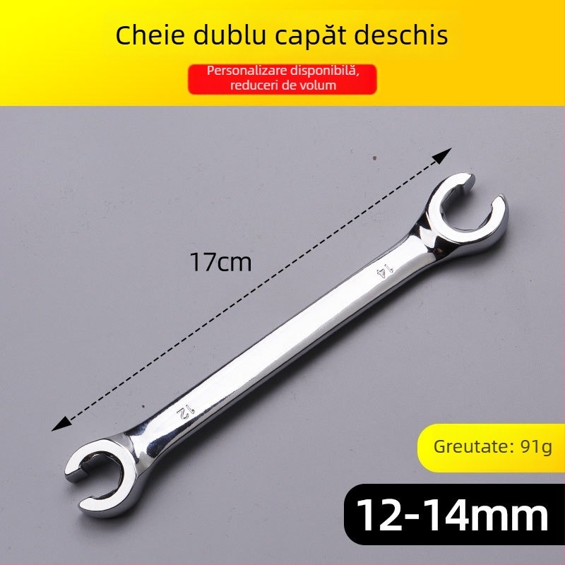 Cheie cu deschidere dublă pentru conducte de frână, cap hexagonal, unealtă de demontare