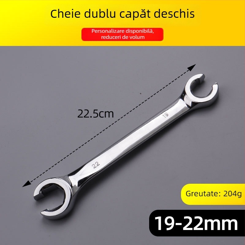 Cheie cu deschidere dublă pentru conducte de frână, cap hexagonal, unealtă de demontare