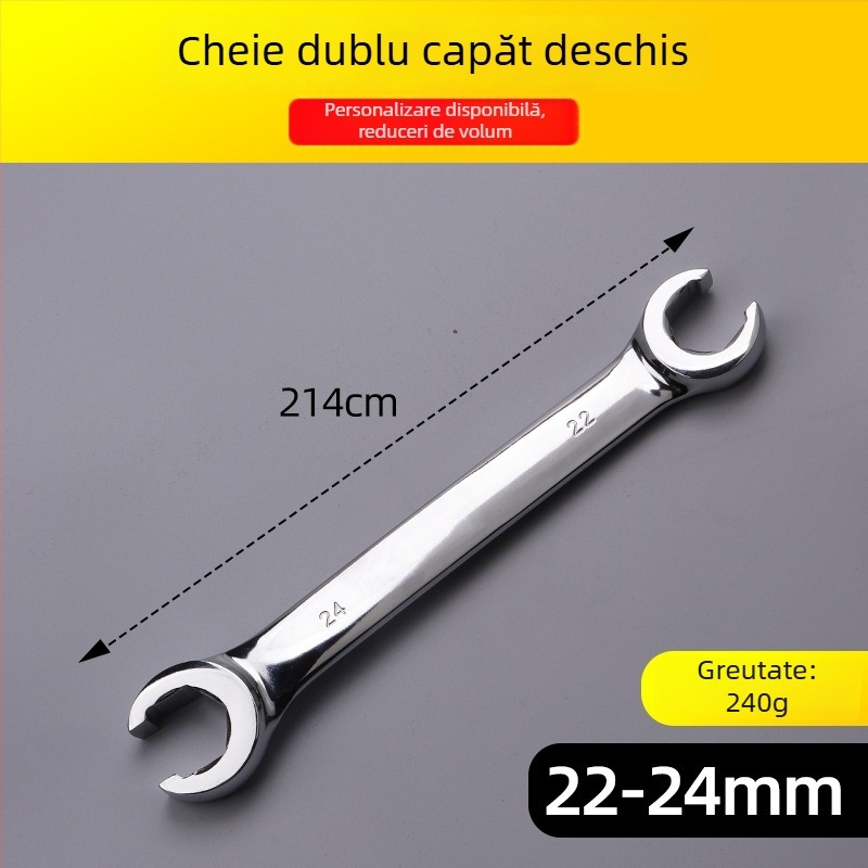 Cheie cu deschidere dublă pentru conducte de frână, cap hexagonal, unealtă de demontare