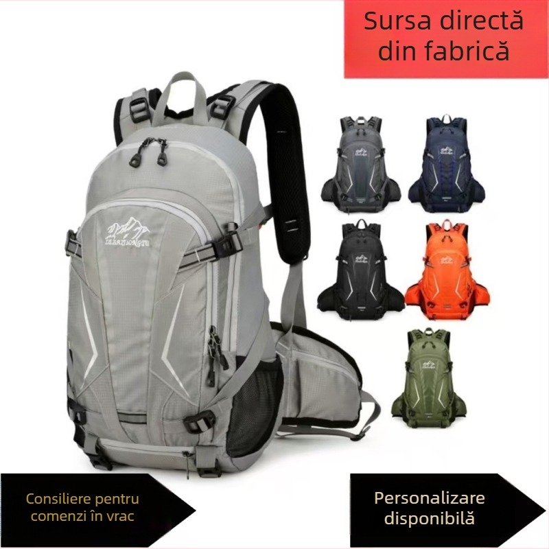 Rucsac ușor pentru drumeții în aer liber, rezistent la apă, unisex, pentru excursii scurte, cu elemente reflectorizante pentru ciclism