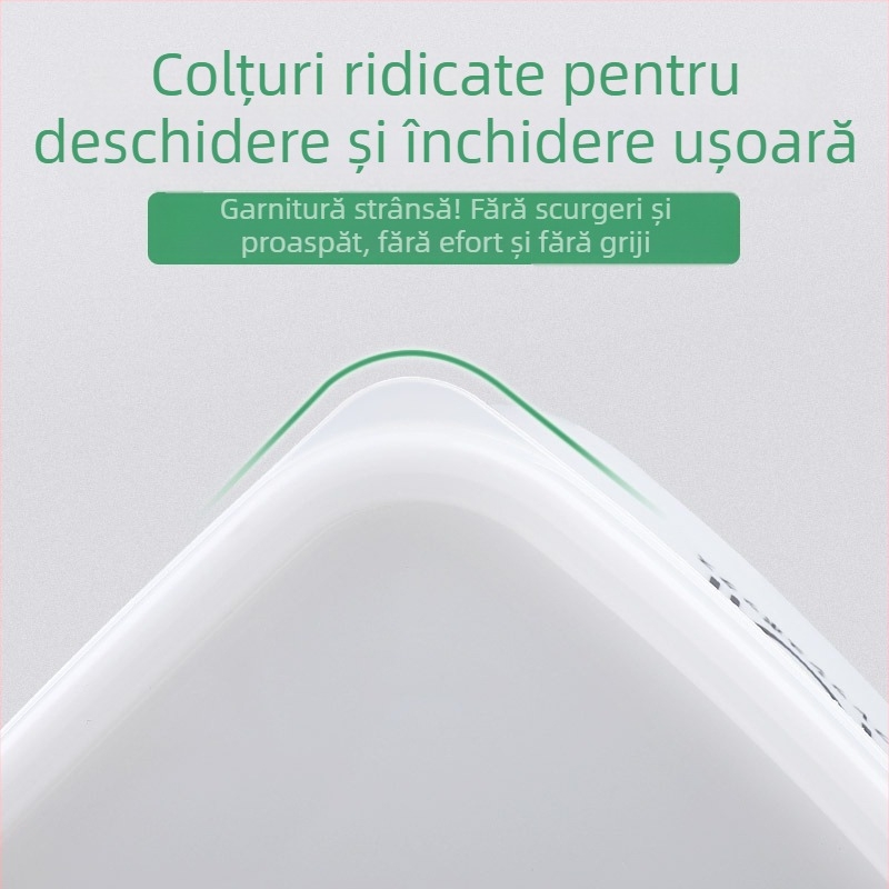 Cutie din plastic pentru păstrarea alimentelor, cu capac, pentru frigider, cutie de prânz