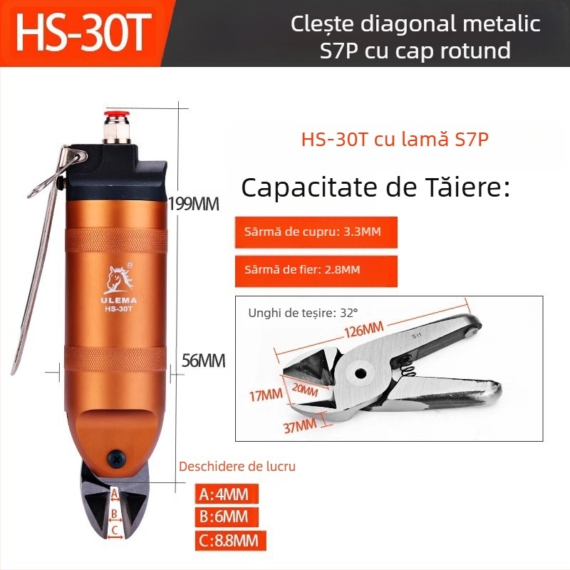 ULEMA Foarfece pneumatice – tăiere plastic și cabluri, model HS-30T