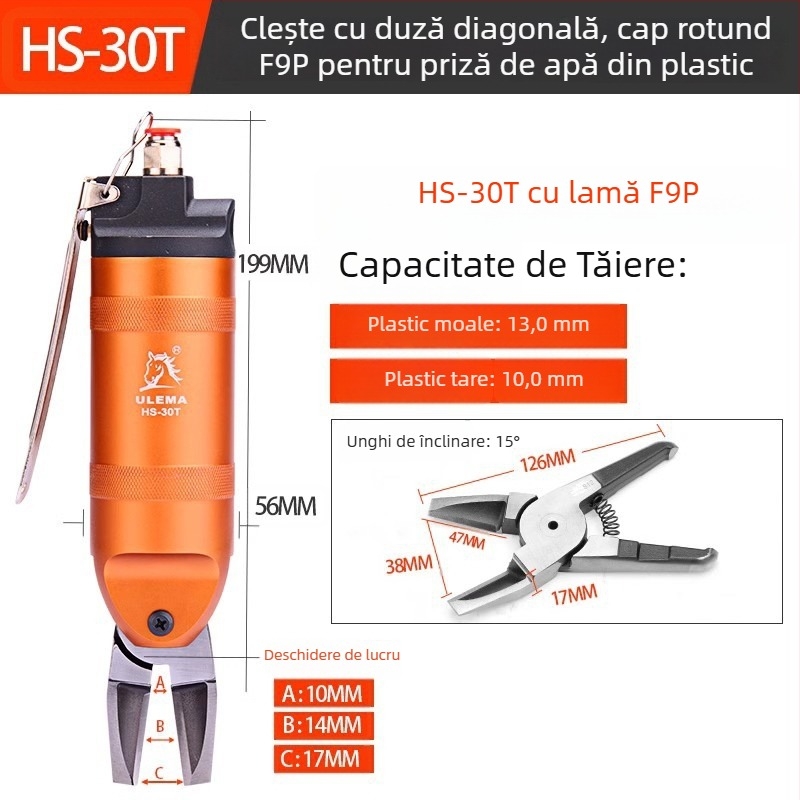ULEMA Foarfece pneumatice – tăiere plastic și cabluri, model HS-30T