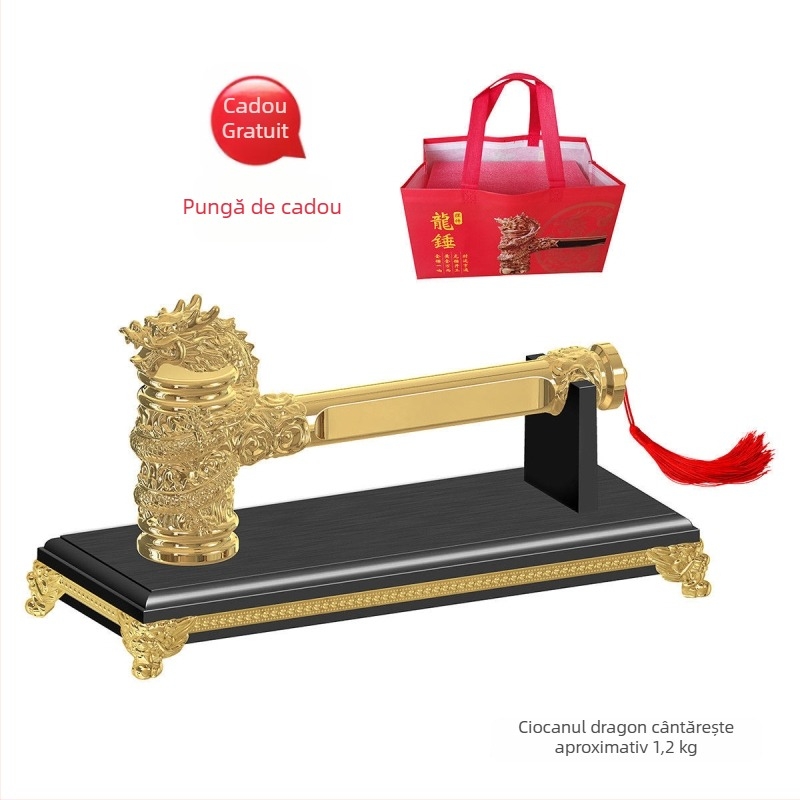 Cioc cu cap de dragon placat cu aur, pentru ceremonii de deschidere și decor, set complet, model 2025