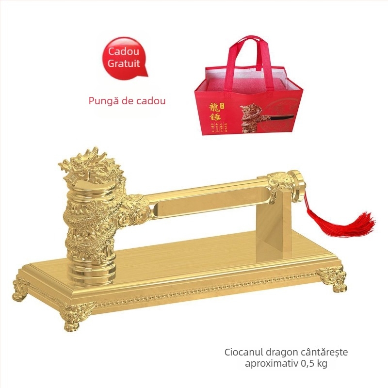 Cioc cu cap de dragon placat cu aur, pentru ceremonii de deschidere și decor, set complet, model 2025