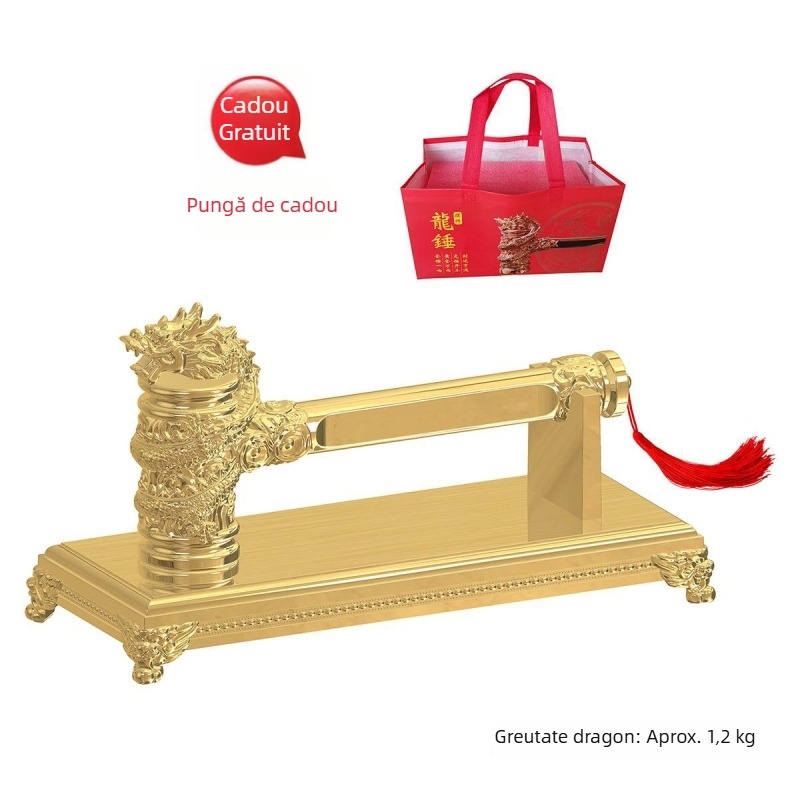 Cioc cu cap de dragon placat cu aur, pentru ceremonii de deschidere și decor, set complet, model 2025
