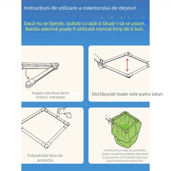 Lopată extensibilă pentru colectarea deșeurilor canine în timpul plimbărilor, cu suport pentru pungi