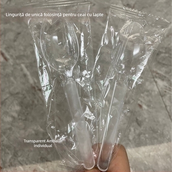 Linguri de unică folosință pentru ceai cu lapte, ambalare individuală, de calitate alimentară, linguri mai groase în formă de pepene, linguri pentru amestecarea orezului, cutie en-gros pentru uz comercial.