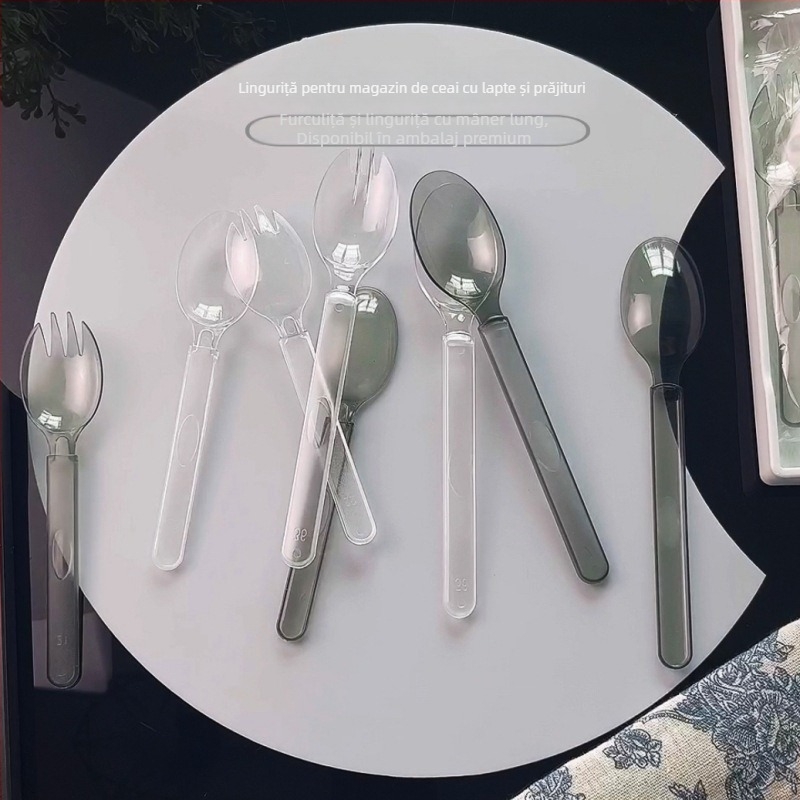 Linguri de unică folosință pentru ceai cu lapte, ambalare individuală, de calitate alimentară, linguri mai groase în formă de pepene, linguri pentru amestecarea orezului, cutie en-gros pentru uz comercial.
