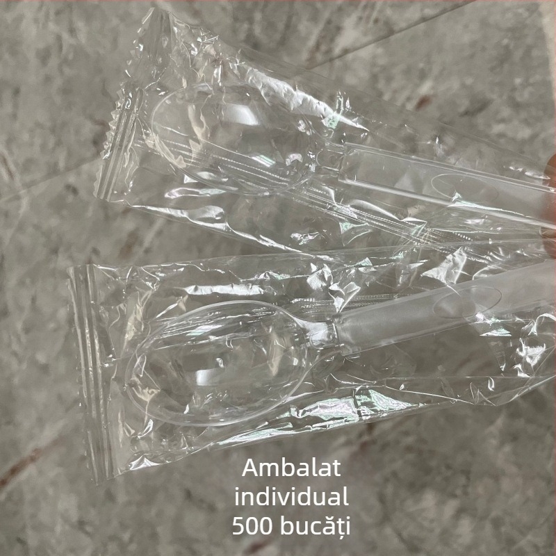 Linguri de unică folosință pentru ceai cu lapte, ambalare individuală, de calitate alimentară, linguri mai groase în formă de pepene, linguri pentru amestecarea orezului, cutie en-gros pentru uz comercial.