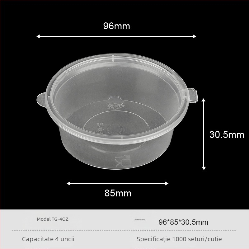 Cupe pentru sos de 2 oz pentru dipping, bețișoare de unică folosință, recipiente pentru condimente pentru takeout