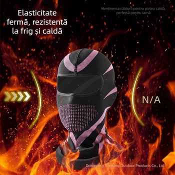 Mască de iarnă pentru ciclism în aer liber – unisex, groasă, elastică, rezistentă la vânt și frig, mască de față