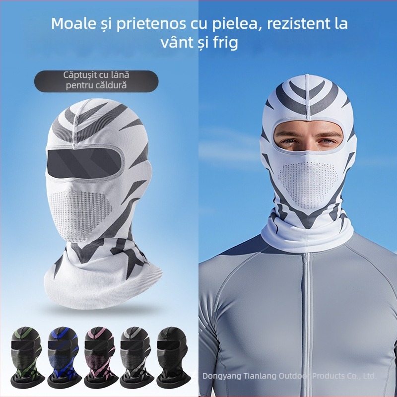 Mască de iarnă pentru ciclism în aer liber – unisex, groasă, elastică, rezistentă la vânt și frig, mască de față