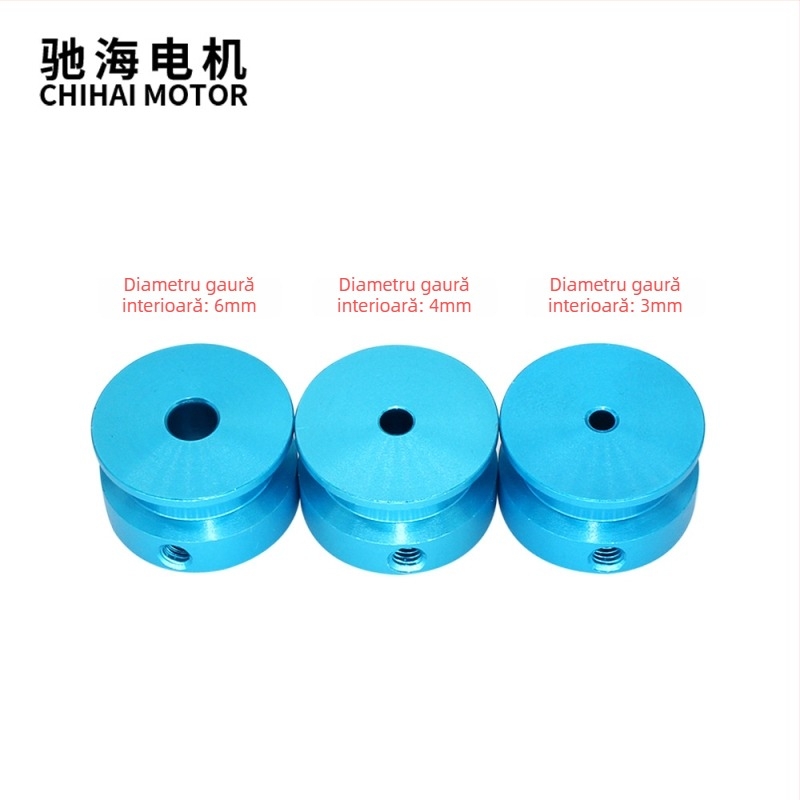 Chihai motor - motor cu reductor, roată de curea CNC din aliaj de aluminiu și disc de testare a cuplului, gaură internă 3 mm, 4 mm sau 6 mm