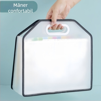 Organizator acordeon A4, cu 13 buzunare, pentru documente școlare și materii