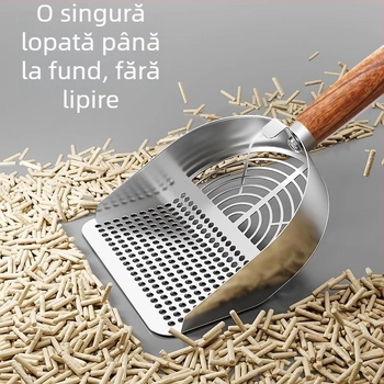 Lopată mare pentru nisip de pisică, cu găuri fine
