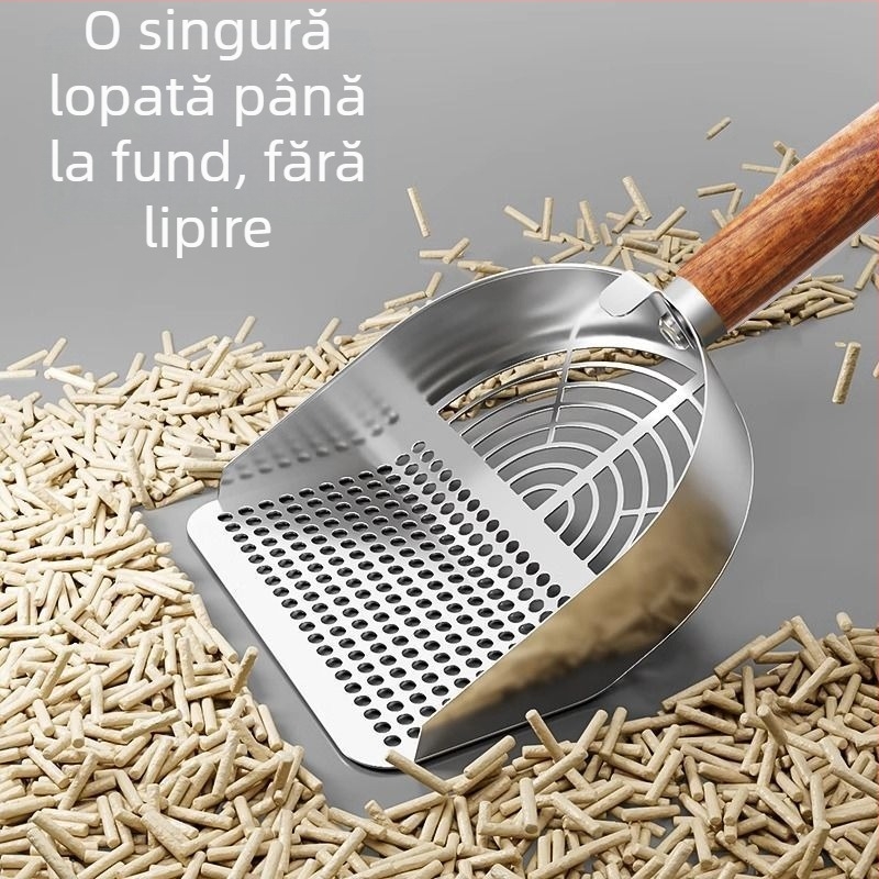 Lopată mare pentru nisip de pisică, cu găuri fine