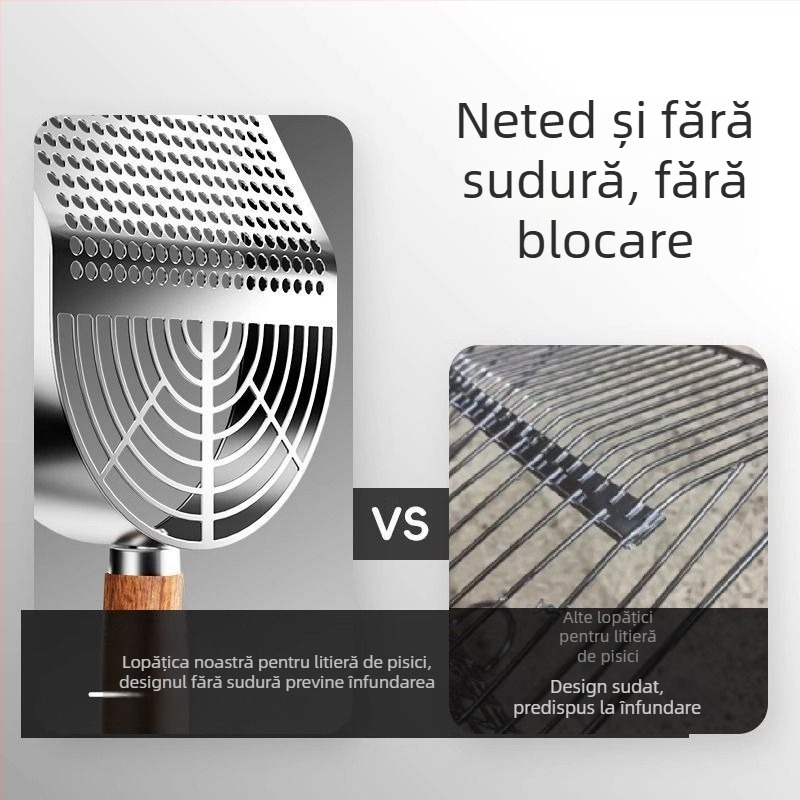 Lopată mare pentru nisip de pisică, cu găuri fine