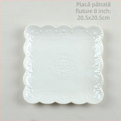 Platou ceramic european cu trei etaje pentru fructe, cu farfurie din sticlă pentru fructe uscate, suport creativ pentru prăjituri, pentru sufragerie, tavă pentru ceaiul de după-amiază