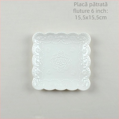 Platou ceramic european cu trei etaje pentru fructe, cu farfurie din sticlă pentru fructe uscate, suport creativ pentru prăjituri, pentru sufragerie, tavă pentru ceaiul de după-amiază