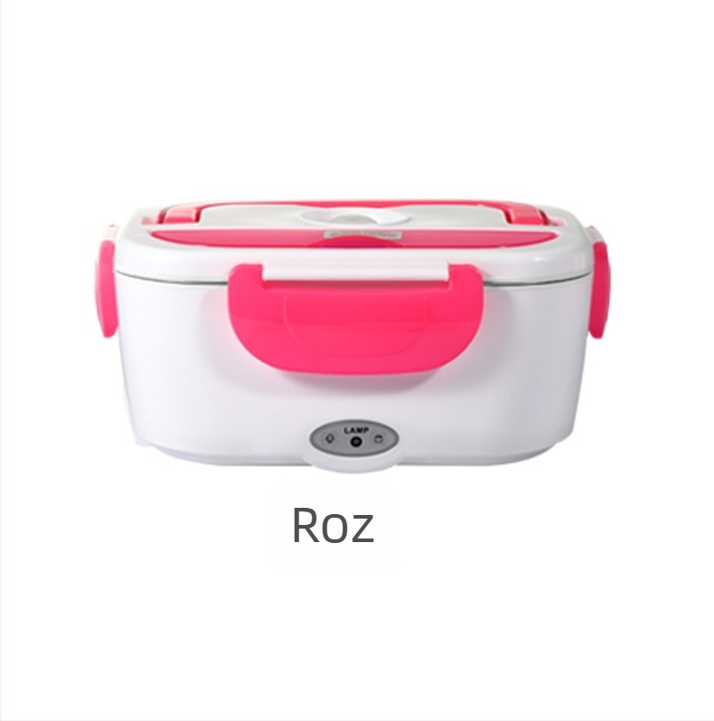 Cutie electrică pentru prânz cu încălzire fără apă, menține cald, 60W, 110–220V, 1.3–1.5 L, carcasă din plastic, recipient interior din oțel inoxidabil 304, conform standardelor SUA și UE, pentru 1–2 persoane