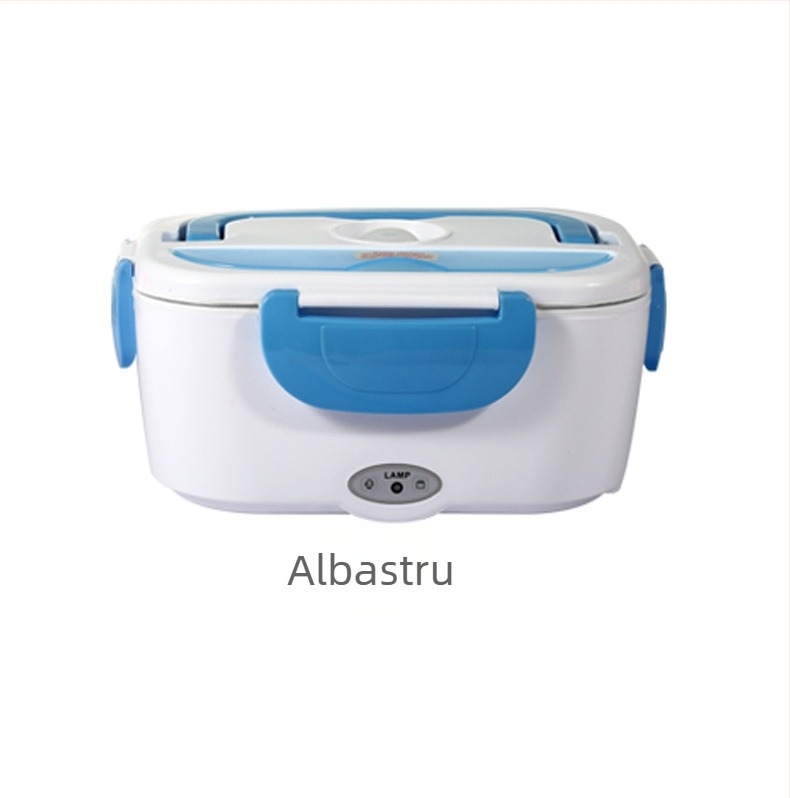 Cutie electrică pentru prânz cu încălzire fără apă, menține cald, 60W, 110–220V, 1.3–1.5 L, carcasă din plastic, recipient interior din oțel inoxidabil 304, conform standardelor SUA și UE, pentru 1–2 persoane