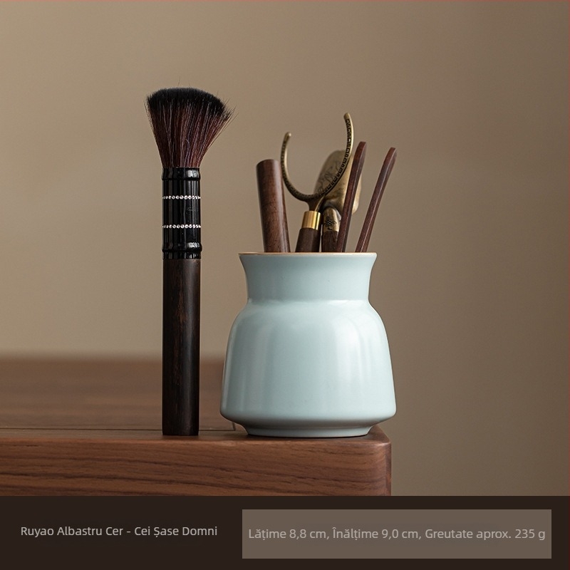 Six Gentlemen Set de instrumente pentru ceremonia ceaiului — ceramic pentru uz casnic, accesorii de ceai cu clip pentru ceai și tub pentru ceai