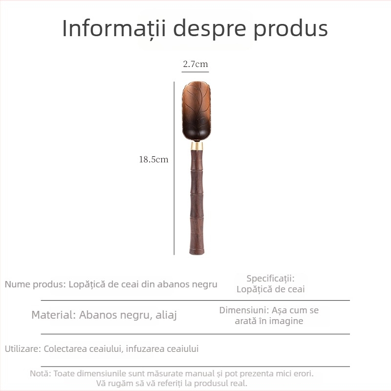 Lingură de ceai din lemn de nuc – unealtă de ceai multifuncțională: lingură, lopățică, clips și pensetă